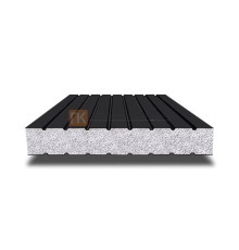 Сэндвич панели без замков с пенополистиролом, ширина 1200 мм, толщина 50 мм, 0.5/0.5, RAL 9005