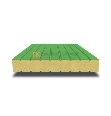 Сэндвич панели без замков с пенополиуретаном, ширина 1200 мм, толщина 120 мм, 0.5/0.5, RAL6018