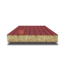 Сэндвич панели без замков с минеральной ватой, ширина 1000 мм, толщина 20 мм, 0.5/0.5, RAL3011