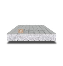 Сэндвич панели без замков с пенополистиролом, ширина 1200 мм, толщина 50 мм, 0.5/0.5, RAL 9006