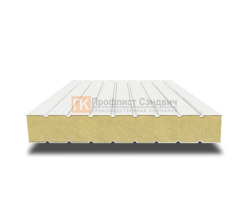 Сэндвич панели без замков с пенополиуретаном, ширина 1200 мм, толщина 30 мм, 0.5/0.5, RAL9003