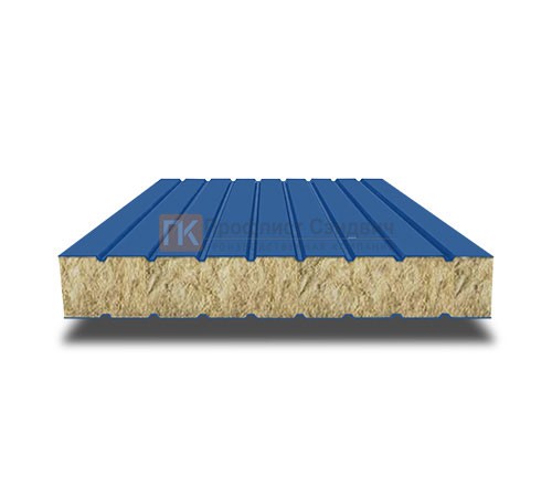 Сэндвич панели без замков с минеральной ватой, ширина 1200 мм, толщина 30 мм, 0.5/0.5, RAL5005