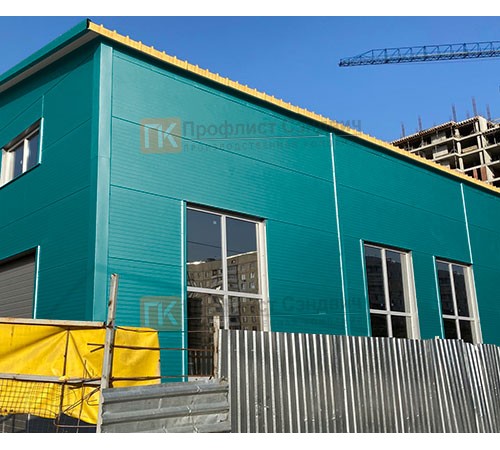 Сэндвич панели без замков с минеральной ватой, ширина 1200 мм, толщина 10 мм, 0.5/0.5, RAL5021