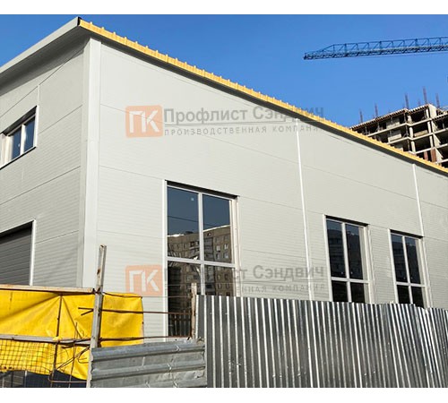 Сэндвич панели без замков с пенополиуретаном, ширина 1200 мм, толщина 200 мм, 0.5/0.5, RAL9002