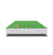 Сэндвич панели без замков с пенополистиролом, ширина 1000 мм, толщина 60 мм, 0.5/0.5, RAL6018