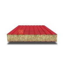 Сэндвич панели без замков с минеральной ватой, ширина 1200 мм, толщина 40 мм, 0.5/0.5, RAL3020