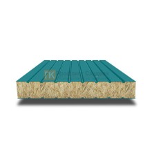 Сэндвич панели без замков с минеральной ватой, ширина 1000 мм, толщина 20 мм, 0.5/0.5, RAL5021