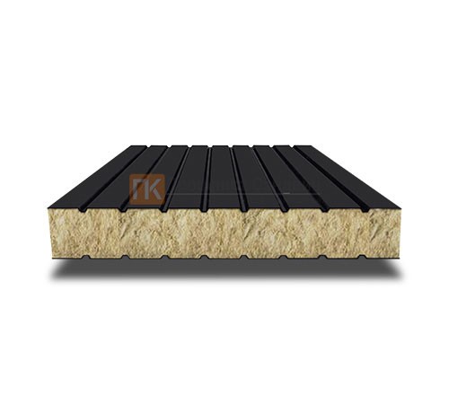 Сэндвич панели без замков с минеральной ватой, ширина 1000 мм, толщина 50 мм, 0.5/0.5, RAL9005