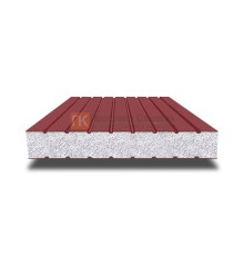 Сэндвич панели без замков с пенополистиролом, ширина 1000 мм, толщина 50 мм, 0.5/0.5, RAL3011