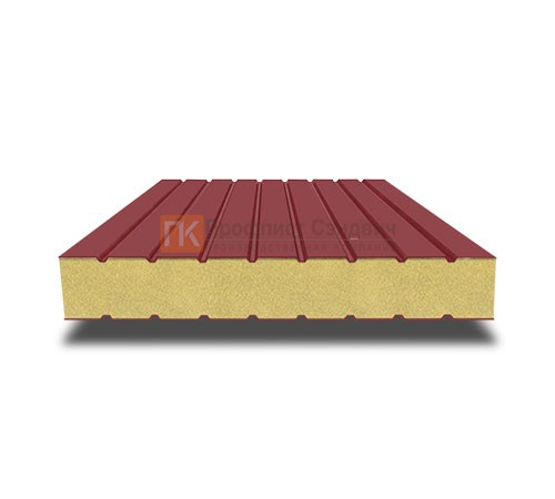 Сэндвич панели без замков с пенополиуретаном, ширина 1000 мм, толщина 30 мм, 0.5/0.5, RAL3011