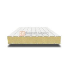 Сэндвич панели без замков с пенополиуретаном, ширина 1000 мм, толщина 120 мм, 0.5/0.5, RAL9003