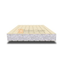 Сэндвич панели без замков с пенополистиролом, ширина 1200 мм, толщина 80 мм, 0.5/0.5, RAL 1015