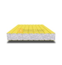 Сэндвич панели без замков с пенополистиролом, ширина 1000 мм, толщина 80 мм, 0.5/0.5, RAL1018