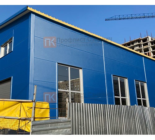 Сэндвич панели без замков с минеральной ватой, ширина 1200 мм, толщина 180 мм, 0.5/0.5, RAL5005