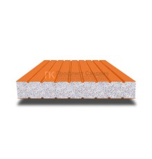 Сэндвич панели без замков с пенополистиролом, ширина 1000 мм, толщина 20 мм, 0.5/0.5, RAL2004