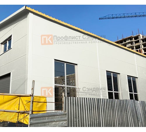 Сэндвич панели без замков с пенополистиролом, ширина 1200 мм, толщина 20 мм, 0.5/0.5, RAL9003