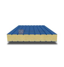 Сэндвич панели без замков с пенополиизоциануратом, ширина 1200 мм, толщина 10 мм, 0.5/0.5, RAL5005