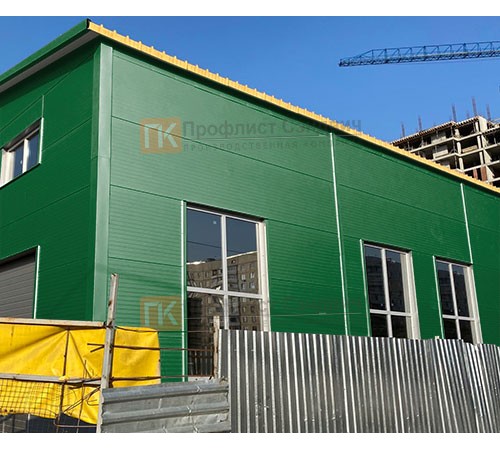 Сэндвич панели без замков с пенополиизоциануратом, ширина 1200 мм, толщина 10 мм, 0.5/0.5, RAL6002