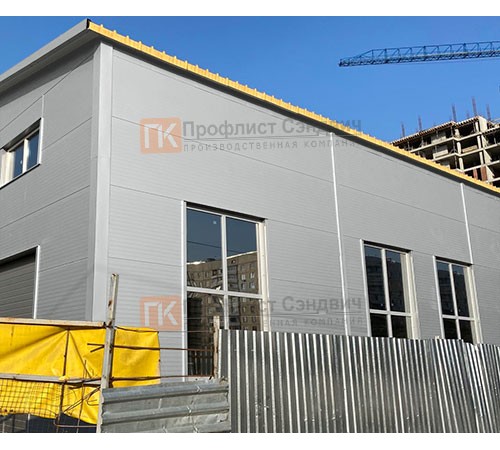 Сэндвич панели без замков с пенополиизоциануратом, ширина 1200 мм, толщина 10 мм, 0.5/0.5, RAL9006