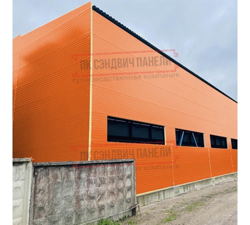 Сэндвич-панели двухслойные с минеральной ватой, ширина 1000 мм, толщина 10 мм, 0.5, RAL2004