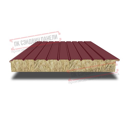 Сэндвич-панели двухслойные с минеральной ватой, ширина 1200 мм, толщина 20 мм, 0.5, RAL3005