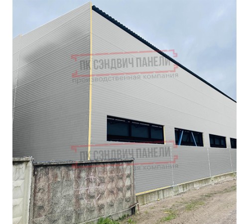 Сэндвич-панели двухслойные с минеральной ватой, ширина 1000 мм, толщина 30 мм, 0.5, RAL9006