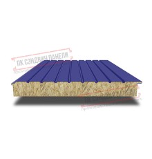 Сэндвич-панели двухслойные с минеральной ватой, ширина 1000 мм, толщина 20 мм, 0.5, RAL5002