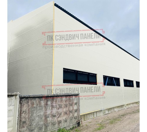 Сэндвич-панели двухслойные с минеральной ватой, ширина 1200 мм, толщина 150 мм, 0.5, RAL9002