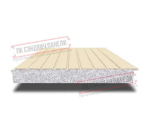 Сэндвич-панели двухслойные с пенополистиролом, ширина 1200 мм, толщина 200 мм, 0.5, RAL1015