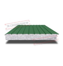 Сэндвич-панели двухслойные с пенополистиролом, ширина 1200 мм, толщина 250 мм, 0.5, RAL6002