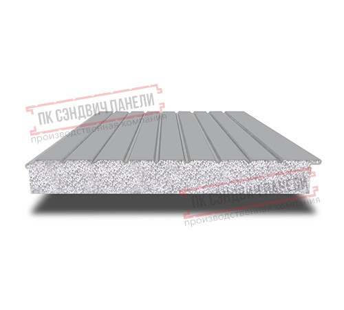 Сэндвич-панели двухслойные с пенополистиролом, ширина 1200 мм, толщина 20 мм, 0.5, RAL7004