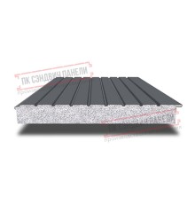 Сэндвич-панели двухслойные с пенополистиролом, ширина 1200 мм, толщина 250 мм, 0.5, RAL7024