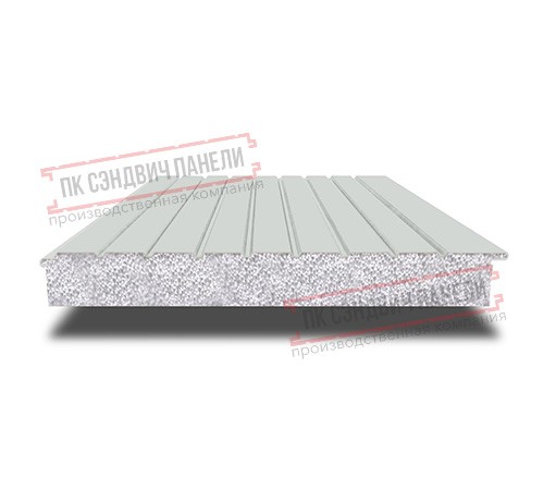 Сэндвич-панели двухслойные с пенополистиролом, ширина 1000 мм, толщина 10 мм, 0.5, RAL7035