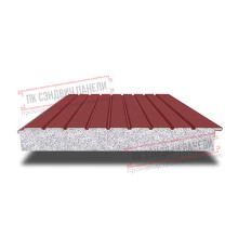 Сэндвич-панели двухслойные с пенополистиролом, ширина 1200 мм, толщина 250 мм, 0.5, RAL3011