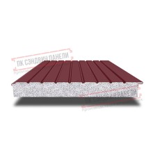 Сэндвич-панели двухслойные с пенополистиролом, ширина 1200 мм, толщина 175 мм, 0.5, RAL3005