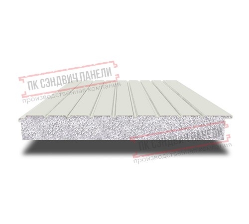 Сэндвич-панели двухслойные с пенополистиролом, ширина 1000 мм, толщина 20 мм, 0.5, RAL9002