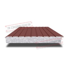 Сэндвич-панели двухслойные с пенополистиролом, ширина 1200 мм, толщина 250 мм, 0.5, RAL3009