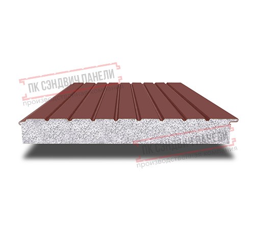 Сэндвич-панели двухслойные с пенополистиролом, ширина 1000 мм, толщина 50 мм, 0.5, RAL3009