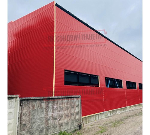 Сэндвич-панели двухслойные с пенополистиролом, ширина 1200 мм, толщина 200 мм, 0.5, RAL3020