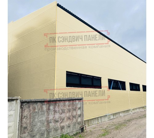 Сэндвич-панели двухслойные с пенополистиролом, ширина 1200 мм, толщина 20 мм, 0.5, RAL1014