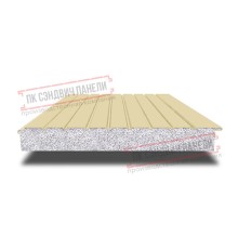 Сэндвич-панели двухслойные с пенополистиролом, ширина 1200 мм, толщина 10 мм, 0.5, RAL1014