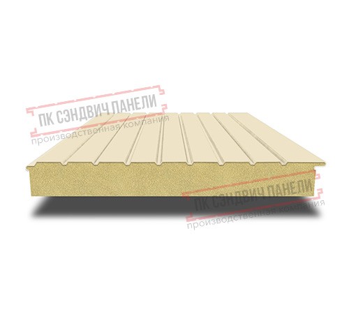 Сэндвич-панели двухслойные с пенополиизоциануратом, ширина 1200 мм, толщина 100 мм, 0.5, RAL1015