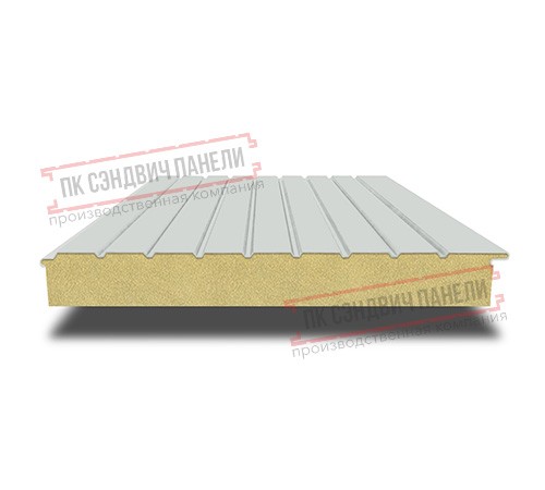 Сэндвич-панели двухслойные с пенополиизоциануратом, ширина 1000 мм, толщина 200 мм, 0.5, RAL7035