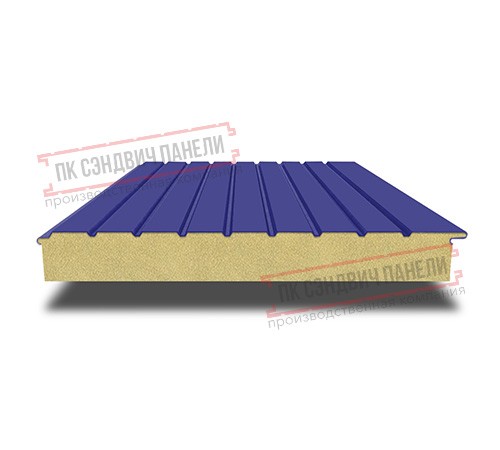 Сэндвич-панели двухслойные с пенополиизоциануратом, ширина 1000 мм, толщина 120 мм, 0.5, RAL5002