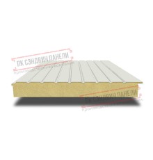 Сэндвич-панели двухслойные с пенополиизоциануратом, ширина 1000 мм, толщина 50 мм, 0.5, RAL9002