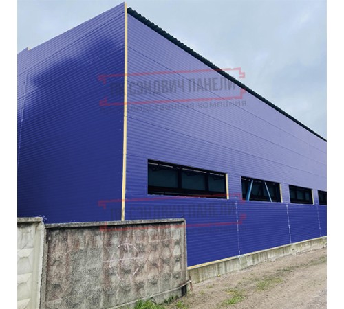 Сэндвич-панели двухслойные с пенополиуретаном, ширина 1200 мм, толщина 50 мм, 0.5, RAL5002