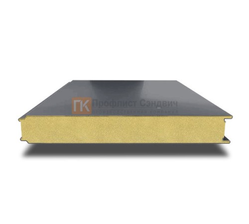 Сэндвич панели гладкие с пенополиизоциануратом, ширина 1000 мм, толщина 100 мм, 0.5/0.5, RAL7024