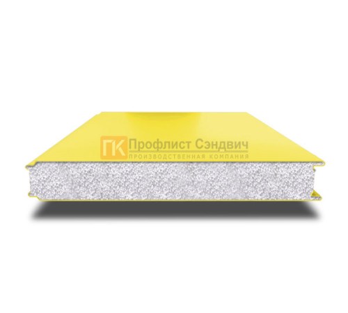 Сэндвич панели гладкие с пенополистиролом, ширина 1200 мм, толщина 30 мм, 0.5/0.5, RAL1018