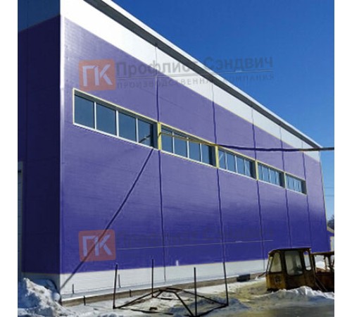 Сэндвич панели гладкие с пенополиизоциануратом, ширина 1200 мм, толщина 50 мм, 0.5/0.5, RAL5002