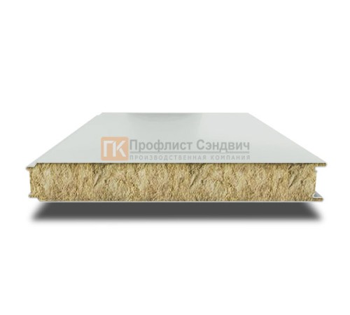 Сэндвич панели гладкие с минеральной ватой, ширина 1000 мм, толщина 200 мм, 0.5/0.5, RAL7035